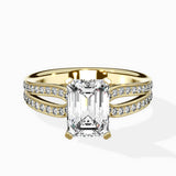 Vintage Split Shank Solitaire Ring Engagement Ring