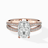 Vintage Split Shank Solitaire Ring Engagement Ring