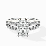 Vintage Split Shank Solitaire Ring Engagement Ring