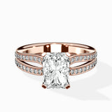 Vintage Split Shank Solitaire Ring Engagement Ring