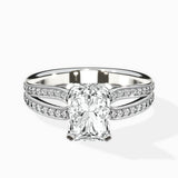 Vintage Split Shank Solitaire Ring Engagement Ring