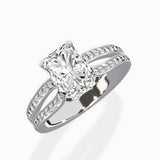 Vintage Split Shank Solitaire Ring Engagement Ring