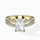 Vintage Split Shank Solitaire Ring Engagement Ring