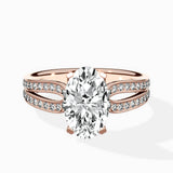 Vintage Split Shank Solitaire Ring Engagement Ring