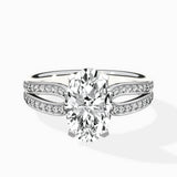 Vintage Split Shank Solitaire Ring Engagement Ring
