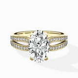 Vintage Split Shank Solitaire Ring Engagement Ring