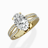 Vintage Split Shank Solitaire Ring Engagement Ring