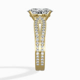 Vintage Split Shank Solitaire Ring Engagement Ring