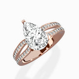 Vintage Split Shank Solitaire Ring Engagement Ring