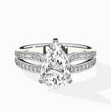 Vintage Split Shank Solitaire Ring Engagement Ring