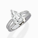 Vintage Split Shank Solitaire Ring Engagement Ring