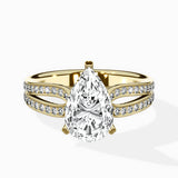 Vintage Split Shank Solitaire Ring Engagement Ring