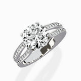 Vintage Split Shank Solitaire Ring Engagement Ring