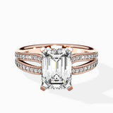 Vintage Split Shank Solitaire Ring Engagement Ring
