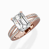 Vintage Split Shank Solitaire Ring Engagement Ring