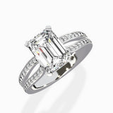Vintage Split Shank Solitaire Ring Engagement Ring
