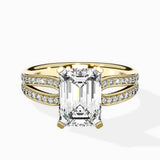 Vintage Split Shank Solitaire Ring Engagement Ring