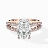 Vintage Split Shank Solitaire Ring Engagement Ring