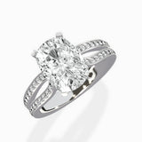 Vintage Split Shank Solitaire Ring Engagement Ring