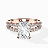 Vintage Split Shank Solitaire Ring Engagement Ring