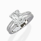 Vintage Split Shank Solitaire Ring Engagement Ring