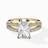Vintage Split Shank Solitaire Ring Engagement Ring