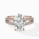Vintage Split Shank Solitaire Ring Engagement Ring