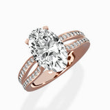 Vintage Split Shank Solitaire Ring Engagement Ring