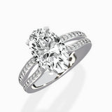 Vintage Split Shank Solitaire Ring Engagement Ring