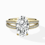 Vintage Split Shank Solitaire Ring Engagement Ring