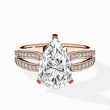 Vintage Split Shank Solitaire Ring Engagement Ring