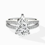 Vintage Split Shank Solitaire Ring Engagement Ring