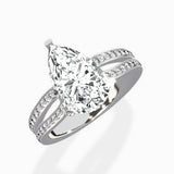 Vintage Split Shank Solitaire Ring Engagement Ring