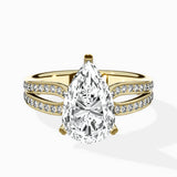 Vintage Split Shank Solitaire Ring Engagement Ring