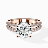 Vintage Split Shank Solitaire Ring Engagement Ring