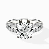 Vintage Split Shank Solitaire Ring Engagement Ring