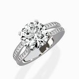 Vintage Split Shank Solitaire Ring Engagement Ring