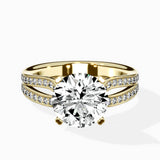 Vintage Split Shank Solitaire Ring Engagement Ring