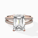 Vintage Split Shank Solitaire Ring Engagement Ring