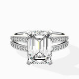 Vintage Split Shank Solitaire Ring Engagement Ring