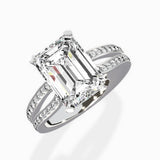 Vintage Split Shank Solitaire Ring Engagement Ring
