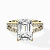 Vintage Split Shank Solitaire Ring Engagement Ring