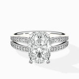 Vintage Split Shank Solitaire Ring Engagement Ring