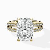 Vintage Split Shank Solitaire Ring Engagement Ring