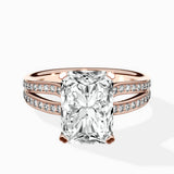 Vintage Split Shank Solitaire Ring Engagement Ring