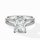 Vintage Split Shank Solitaire Ring Engagement Ring
