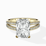 Vintage Split Shank Solitaire Ring Engagement Ring