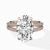 Vintage Split Shank Solitaire Ring Engagement Ring