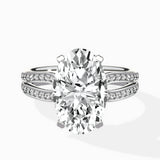 Vintage Split Shank Solitaire Ring Engagement Ring