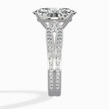 Vintage Split Shank Solitaire Ring Engagement Ring